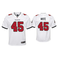 Youth Tampa Bay Buccaneers #45 Devin White White Game Jersey