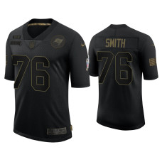 Men Tampa Bay Buccaneers #76 Donovan Smith Black 2020 Salute to Service Limited Jersey