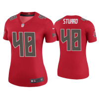 Women Tampa Bay Buccaneers #48 Color Rush Legend Grant Stuard Red Jersey