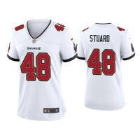 Women Tampa Bay Buccaneers #48 Grant Stuard White Game Jersey