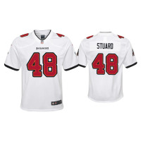 Youth Tampa Bay Buccaneers #48 Grant Stuard White Game Jersey