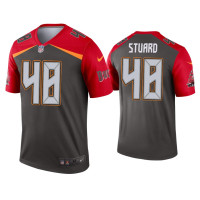 Men Tampa Bay Buccaneers #48 Grant Stuard Pewter Inverted Legend Jersey