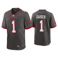 Men Tampa Bay Buccaneers #1 Jaelon Darden Pewter Alternate Game Jersey