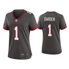 Women Tampa Bay Buccaneers #1 Jaelon Darden Pewter Alternate Game Jersey