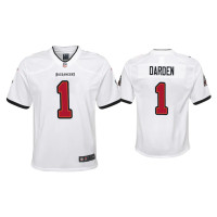 Youth Tampa Bay Buccaneers #1 Jaelon Darden White Game Jersey