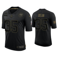 Men Tampa Bay Buccaneers #35 Jamel Dean Black 2020 Salute to Service Limited Jersey