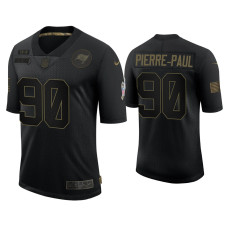 Men Tampa Bay Buccaneers #90 Jason Pierre-Paul Black 2020 Salute to Service Limited Jersey