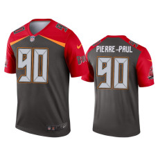 Men Tampa Bay Buccaneers #90 Jason Pierre-Paul Pewter Inverted Legend Jersey