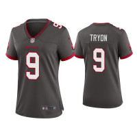 Women Tampa Bay Buccaneers #9 Joe Tryon Pewter Alternate Game Jersey