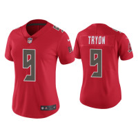 Women Tampa Bay Buccaneers #9 Color Rush Limited Joe Tryon Red Jersey