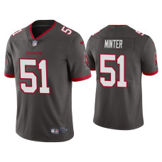 Men Tampa Bay Buccaneers #51 Kevin Minter Vapor Limited Pewter Jersey