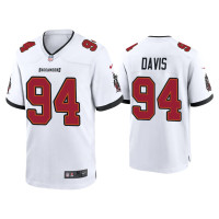 Men Tampa Bay Buccaneers #94 Khalil Davis White Game Jersey