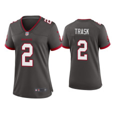 Women Tampa Bay Buccaneers #2 Kyle Trask Pewter Alternate Game Jersey