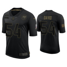 Men Tampa Bay Buccaneers #54 Lavonte David Black 2020 Salute to Service Limited Jersey