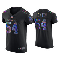 Men Tampa Bay Buccaneers #54 Lavonte David Black Golden Edition Holographic Jersey