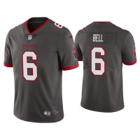 Men Tampa Bay Buccaneers #6 Le'Veon Bell Vapor Limited Pewter Jersey