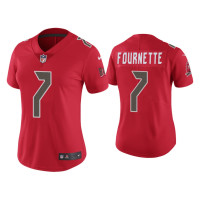 Women Tampa Bay Buccaneers #7 Color Rush Limited Leonard Fournette Red Jersey