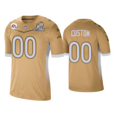 Men Tampa Bay Buccaneers #0 Custom 2021 NFC Pro Bowl Game Gold Jersey