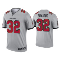 Men Tampa Bay Buccaneers #32 Mike Edwards Gray Inverted Legend Jersey