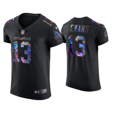 Men Tampa Bay Buccaneers #13 Mike Evans Black Golden Edition Holographic Jersey