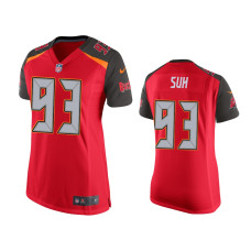 Women Tampa Bay Buccaneers #93 Ndamukong Suh Red Game Jersey