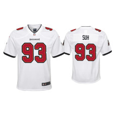 Youth Tampa Bay Buccaneers #93 Ndamukong Suh White Game Jersey