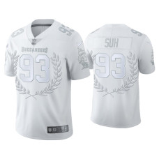 Men Tampa Bay Buccaneers #93 Ndamukong Suh White Platinum Limited Jersey