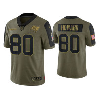 Men Tampa Bay Buccaneers #80 O.J. Howard Olive 2021 Salute To Service Limited Jersey