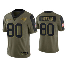 Men Tampa Bay Buccaneers #80 O.J. Howard Olive 2021 Salute To Service Limited Jersey