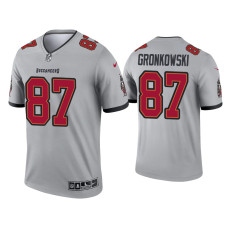 Men Tampa Bay Buccaneers #87 Rob Gronkowski Gray Inverted Legend Jersey