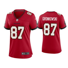 Women Tampa Bay Buccaneers #87 Rob Gronkowski Red Game Jersey