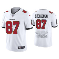 Men Tampa Bay Buccaneers #87 Rob Gronkowski White Career Highlight Limited Edition Jersey