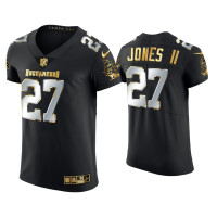 Men Tampa Bay Buccaneers #27 Ronald Jones II Black Golden Edition Elite Jersey