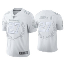 Men Tampa Bay Buccaneers #27 Ronald Jones II White Platinum Limited Jersey