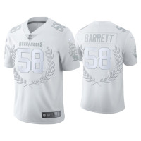 Men Tampa Bay Buccaneers #58 Shaquil Barrett White Platinum Limited Jersey