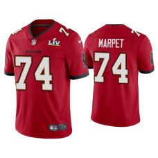 Men Tampa Bay Buccaneers #74 Ali Marpet Super Bowl LV Red Vapor Limited Jersey