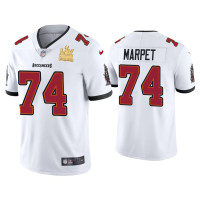 Men Tampa Bay Buccaneers #74 Ali Marpet Super Bowl LV Champions White Vapor Limited Jersey