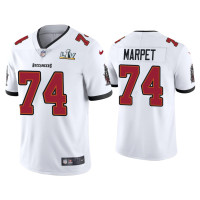 Men Tampa Bay Buccaneers #74 Ali Marpet Super Bowl LV White Vapor Limited Jersey