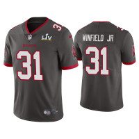 Men Tampa Bay Buccaneers #31 Antoine Winfield Jr. Super Bowl LV Pewter Vapor Limited Jersey