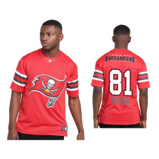 Men Tampa Bay Buccaneers #81 Antonio Brown Red Team Logo Replica Jersey