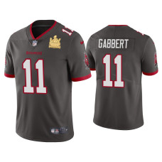 Men Tampa Bay Buccaneers #11 Blaine Gabbert Super Bowl LV Champions Pewter Vapor Limited Jersey