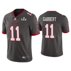 Men Tampa Bay Buccaneers #11 Blaine Gabbert Super Bowl LV Pewter Vapor Limited Jersey