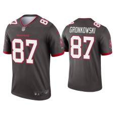 Men Tampa Bay Buccaneers #87 Rob Gronkowski Pewter Legend Jersey