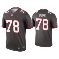 Men Tampa Bay Buccaneers #78 Tristan Wirfs Pewter Legend Jersey