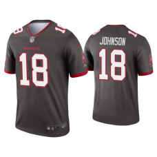 Men Tampa Bay Buccaneers #18 Tyler Johnson Pewter Legend Jersey