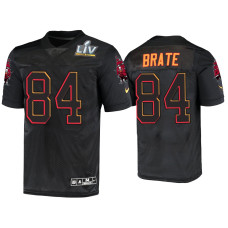 Men Tampa Bay Buccaneers #84 Cameron Brate Black Super Bowl LV Jersey