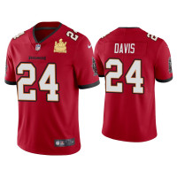 Men Tampa Bay Buccaneers #24 Carlton Davis Super Bowl LV Champions Red Vapor Limited Jersey