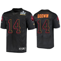 Men Tampa Bay Buccaneers #14 Chris Godwin Black Super Bowl LV Jersey