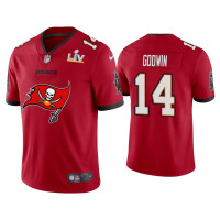 Men Tampa Bay Buccaneers #14 Chris Godwin Super Bowl LV Champions Red Primary Logo Jersey