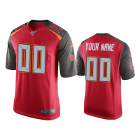 Men Tampa Bay Buccaneers #0 100th Season Custom Red Game Jersey